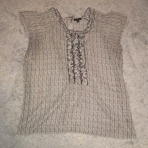 The Limited Black and White Striped Blouse